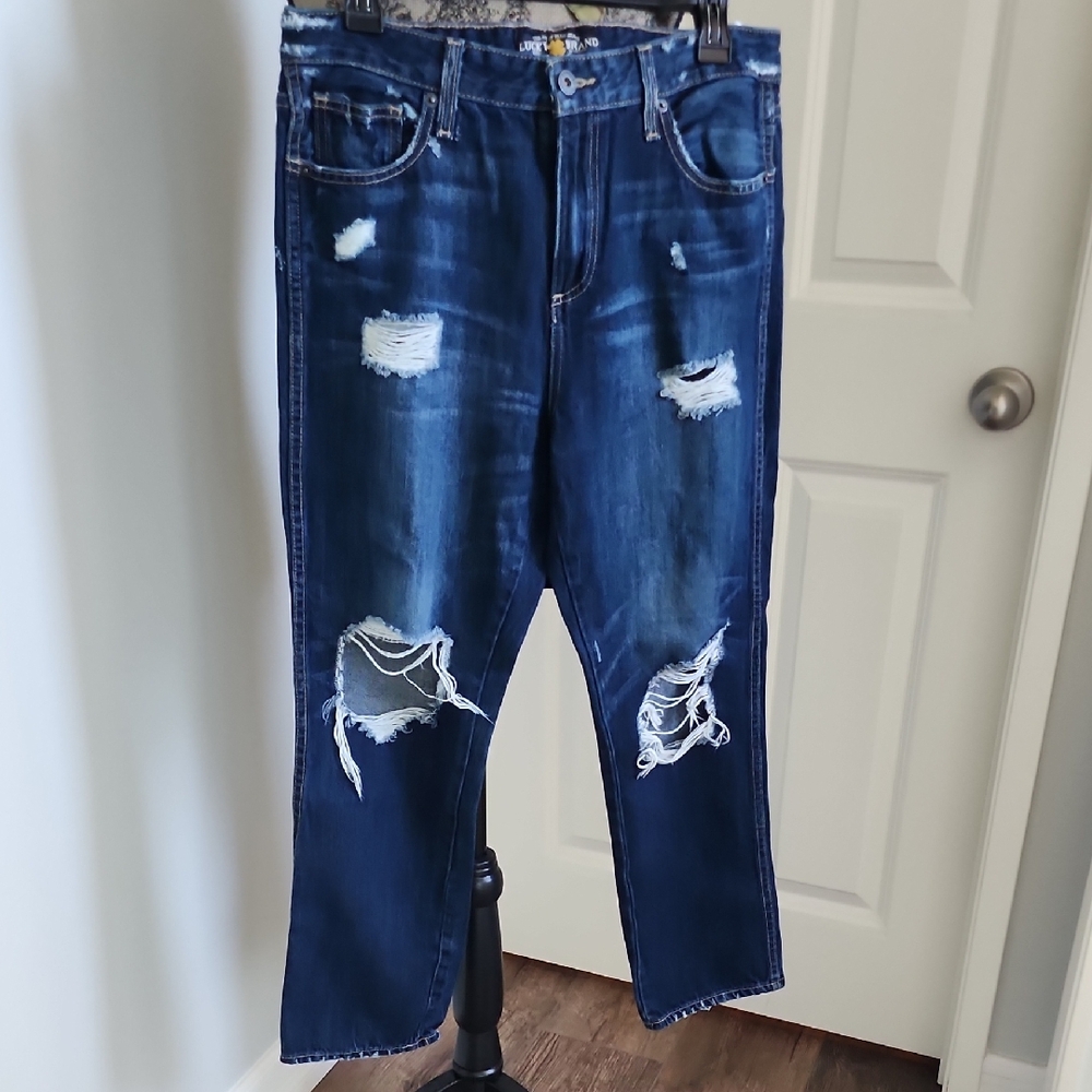 Lucky Brand Women's Distressed Blue Jeans